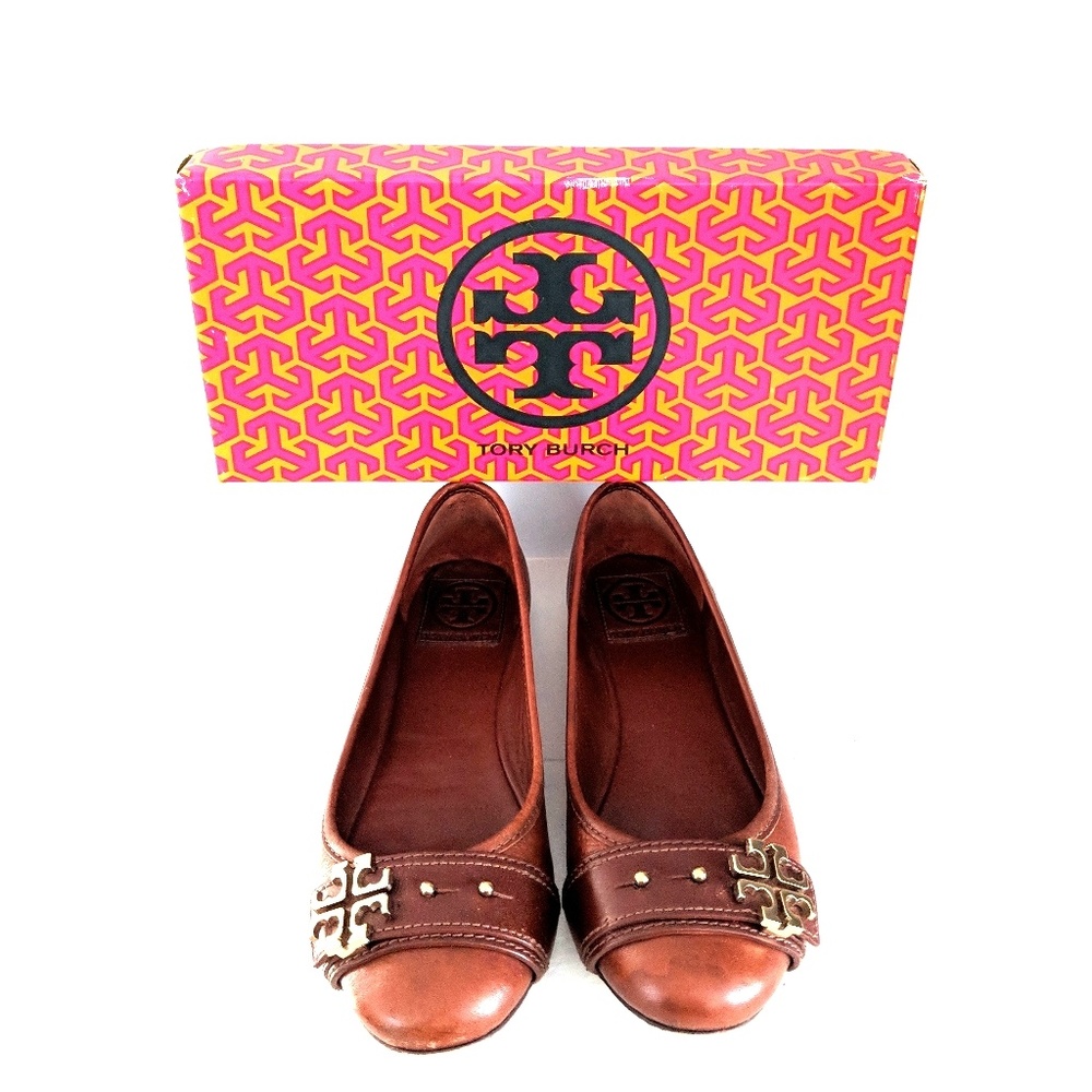 Tory Burch Elina Ballet Tumbled Leather Slip-on